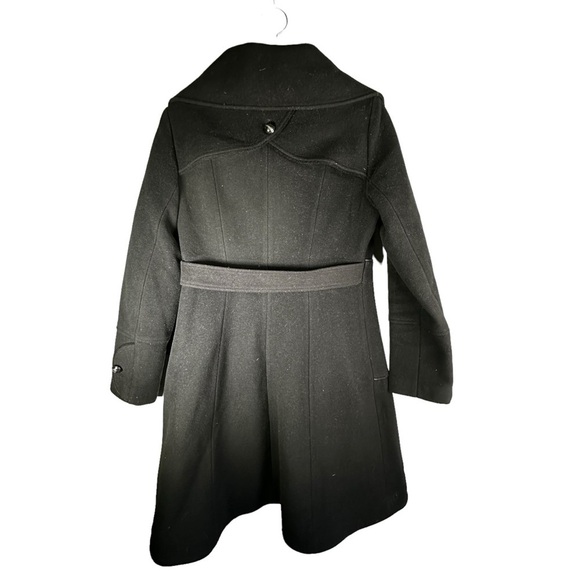 Soia & Kyo Black Shawl Collar Short Long Wool Blend Coat M - Picture 2 of 12